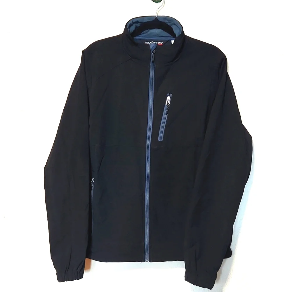 Black Diamond Double Diamond Men's Soft Shell Black Zip-Up Jacket Size Medium - Picture 3 of 14